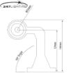 Picture of 90° LED Stalk Lamp | Right | Rubber Arm